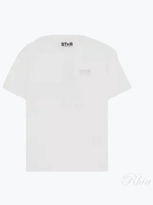 Glitter Star Logo Short Sleeve T-Shirt Silver White - GOLDEN GOOSE - BALAAN 2