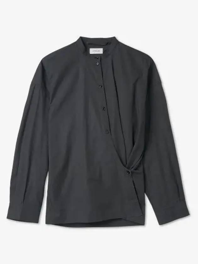 Officer Collar Twisted Shirt Squid Ink - LEMAIRE - BALAAN 1