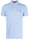 Logo Slim Fit Short Sleeve Polo Shirt Blue - POLO RALPH LAUREN - BALAAN 2