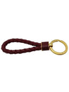 Intrecciato Lambskin Key Holder Brown - BOTTEGA VENETA - BALAAN 4