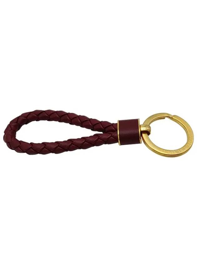 Intrecciato Lambskin Key Holder Brown - BOTTEGA VENETA - BALAAN 4