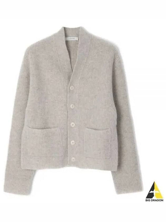 V-Neck Wool Cardigan Grey - LEMAIRE - BALAAN 2