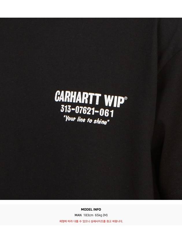 Less Trouble Short Sleeve T-Shirt Black - CARHARTT WIP - BALAAN 7