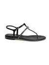 CC logo crystal strap sandals black - CHANEL - BALAAN 1