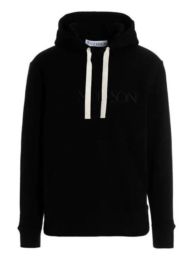 Embroidered Logo Hood Black - JW ANDERSON - BALAAN.