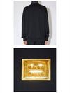 Metallic Face Patch Overfit Sweatshirt Black - ACNE STUDIOS - BALAAN 6