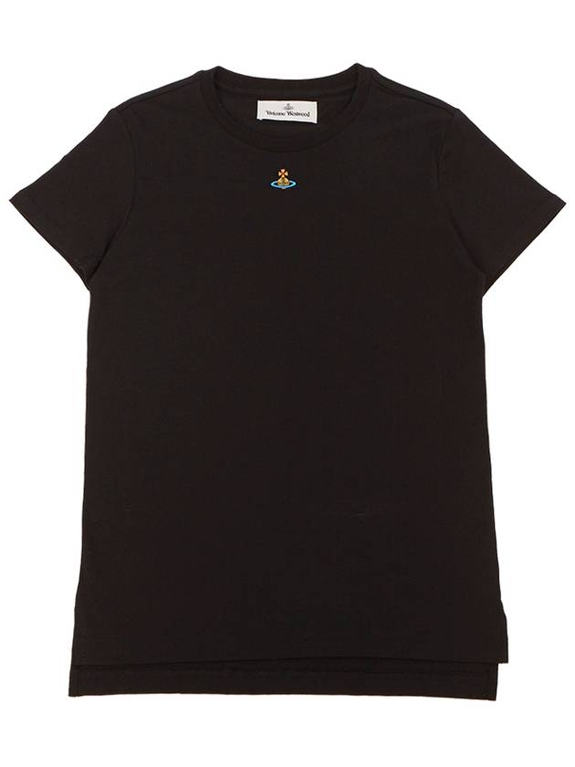 Embroided ORB Peru Short Sleeve T-Shirt Black - VIVIENNE WESTWOOD - BALAAN 2