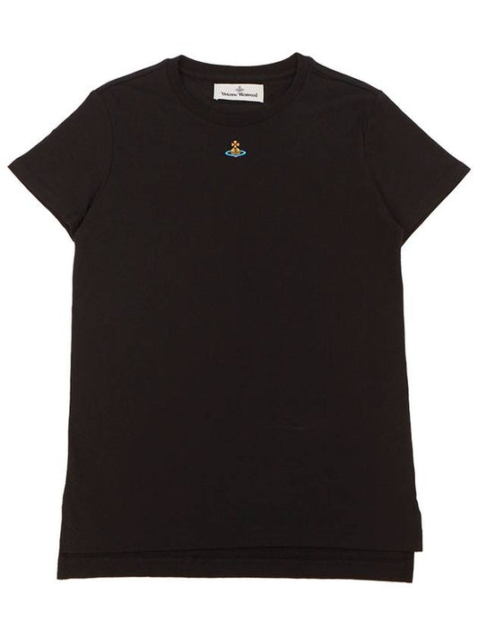 Embroided ORB Peru Short Sleeve T-Shirt Black - VIVIENNE WESTWOOD - BALAAN 2