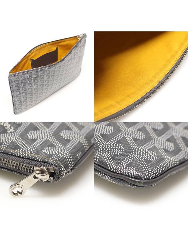 APMSENAT2 MM Gray Special Color Goyadin Canvas Senna Clutch - GOYARD - BALAAN 6