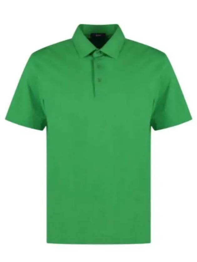 Short Sleeve Cotton Pk Shirt Green - HERNO - BALAAN 2