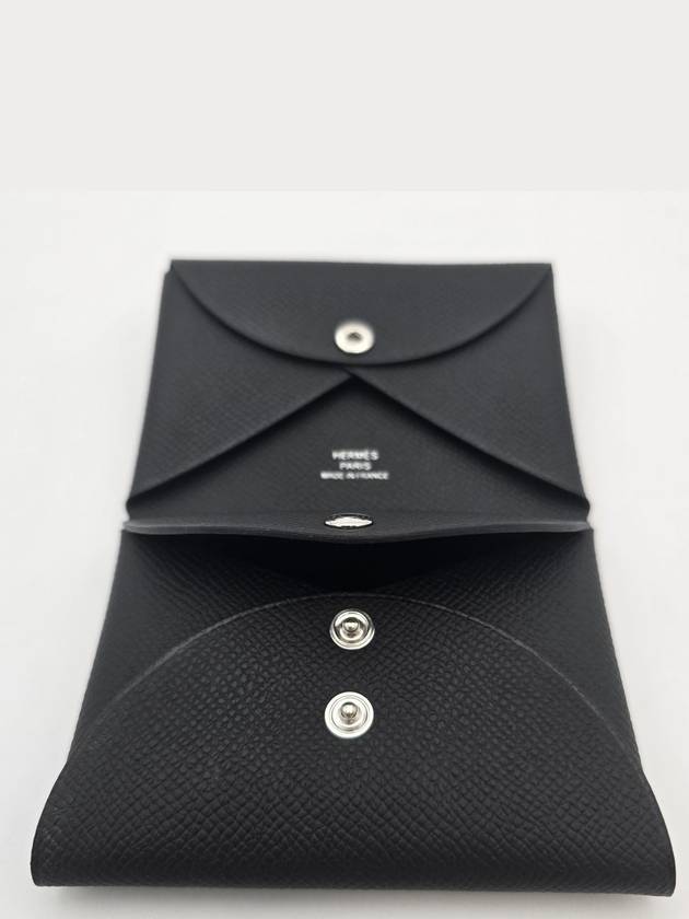 Calvi Duo Card Wallet Noir - HERMES - BALAAN 7