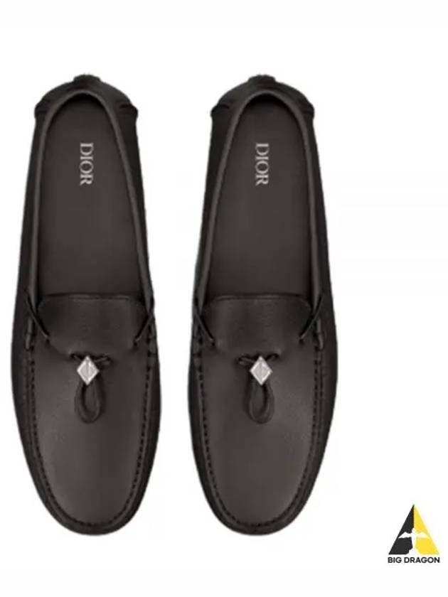 CD Diamond Grained Calfskin Loafers Black - DIOR - BALAAN 2