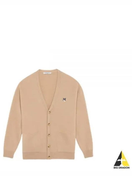 Fox Head Cardigan Beige JM00518KT1006 - MAISON KITSUNE - BALAAN 1