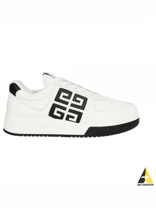 G4 Logo Calfskin Low-Top Sneakers Black White - GIVENCHY - BALAAN 2