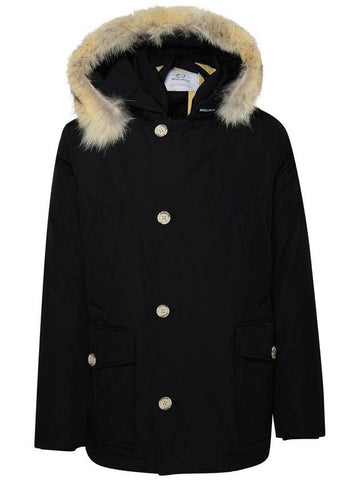 Woolrich Artic Anorak Black Cotton Blend Parka - WOOLRICH - BALAAN 1