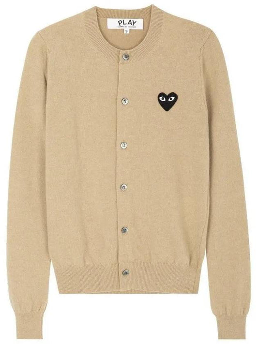 Women s Black Heart Waffen Wool Cardigan P1N023 3 AX N023 051 - COMME DES GARCONS - BALAAN 1