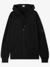 Lens Patch Hooded Jacket Black - CP COMPANY - BALAAN 3