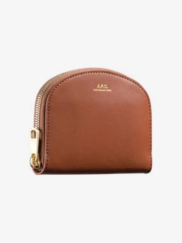 Demi Lune Half Moon Zipper Card Wallet Brown - A.P.C. - BALAAN 3