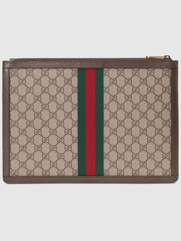 Ophidia GG Supreme Portfolio Clutch Bag Beige - GUCCI - BALAAN 4