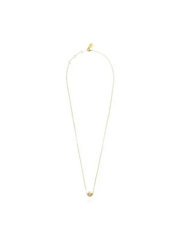 Valentino 5W2J0W81 DHC 0O3 J0W81 Garavani V logo pearl necklace - RED VALENTINO - BALAAN 2