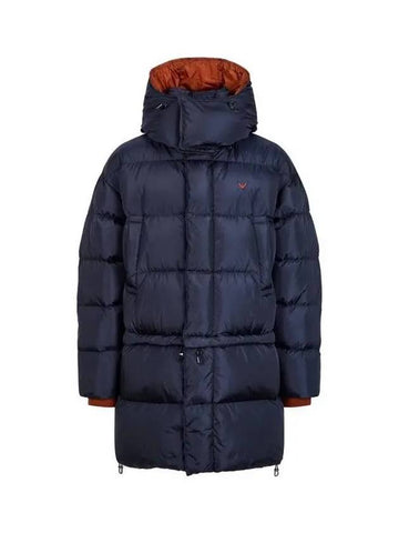 Men s Detachable Hem Duck Down Padded Coat Navy 270818 - EMPORIO ARMANI - BALAAN 1