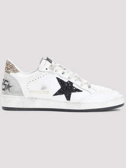 Ball Star Gold Tab Leather Low Top Sneakers White - GOLDEN GOOSE - BALAAN 2