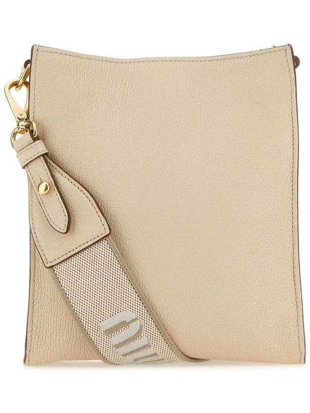 Madras Leather Shoulder Bag Raw White - MIU MIU - BALAAN 4