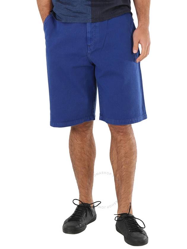 Men's Tiger Patch Bermuda Shorts Electric Blue - KENZO - BALAAN 2