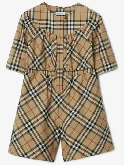 Kids Vintage Check Jumpsuit Beige - BURBERRY - BALAAN 2