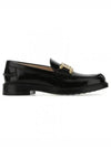 Brushed Leather Chain Loafers Black - TOD'S - BALAAN 2