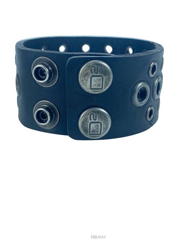 Vintage Leather Bracelet Navy - DSQUARED2 - BALAAN 3