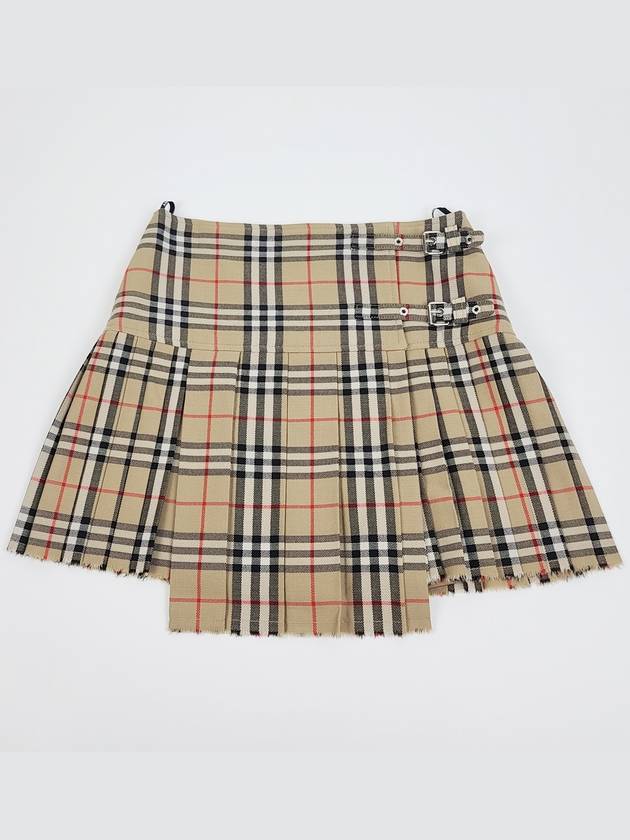 Vintage Check Wool Kilt pleated skirt Archive Beige - BURBERRY - BALAAN 5