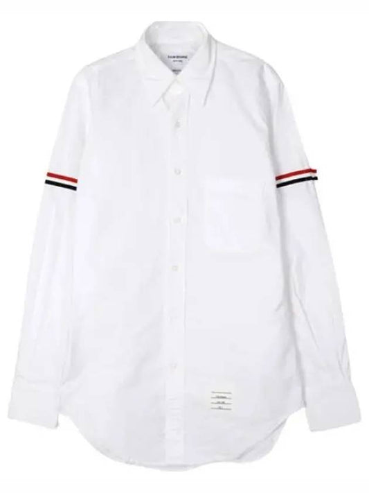 Oxford Striped Grosgrain Armband Classic Shirt Men s Long Sleeve - THOM BROWNE - BALAAN 1