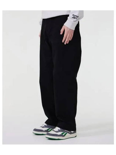 Wide straight cotton pants black - REEBOK - BALAAN 1