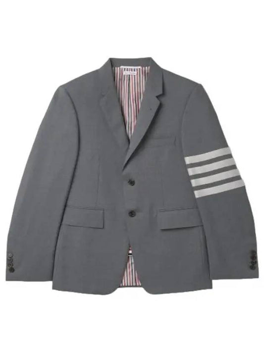 Diagonal classic sports jacket medium gray suit blazer - THOM BROWNE - BALAAN 1