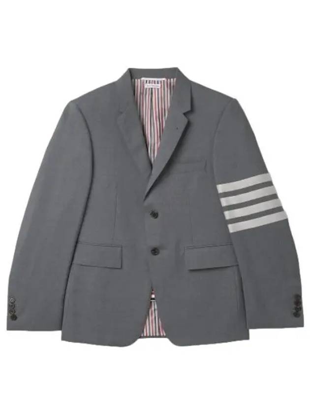 Diagonal classic sports jacket medium gray suit blazer - THOM BROWNE - BALAAN 1