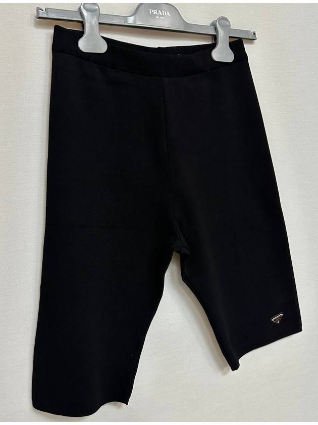 Triangular logo knit biker pants 26 - PRADA - BALAAN 2