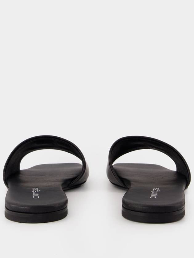 Heritage Shadow Sandals - Courreges - Leather - Black - COURREGES - BALAAN 3