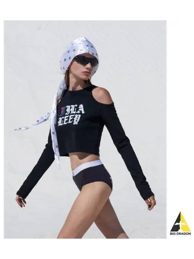 UNDERWEAR LEEY CUT OUT CROP L SLEEVE FI4RLG1780FBLK - FILA - BALAAN 1