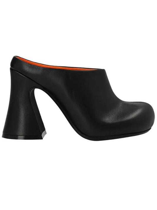 Women's Leather Sandals Heel Black - MARNI - BALAAN 1