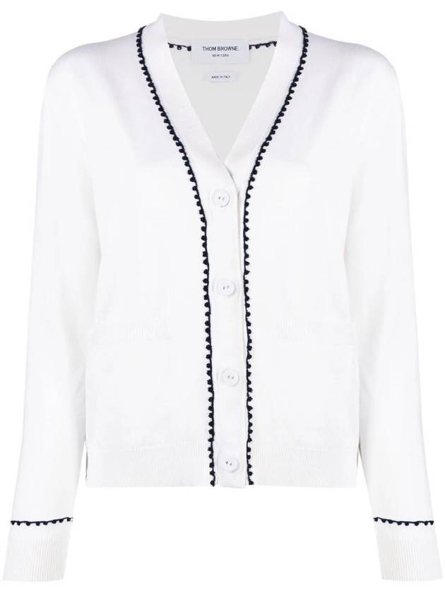 V-neck cardigan - THOM BROWNE - BALAAN 1