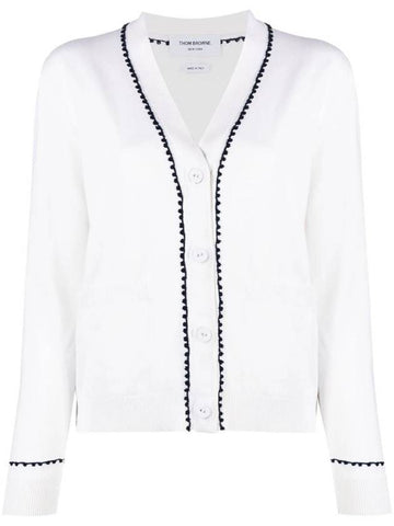 V-neck cardigan - THOM BROWNE - BALAAN 1