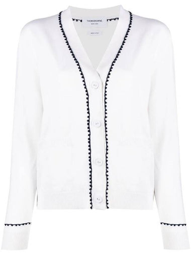 V-neck cardigan - THOM BROWNE - BALAAN 1