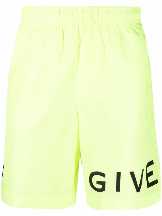 logo swim shorts neon - GIVENCHY - BALAAN.