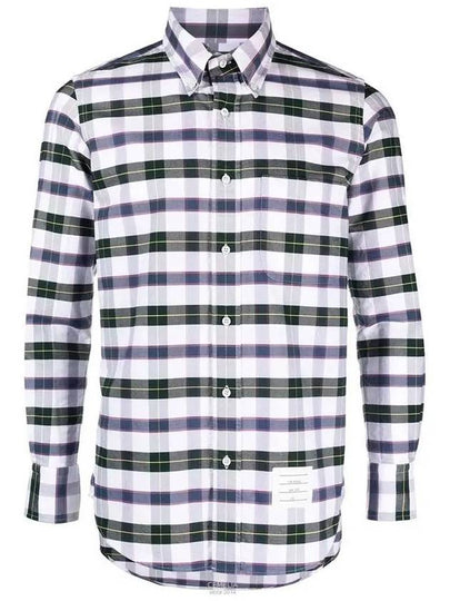 Oxford Tartan Check Cotton Long Sleeve Shirt - THOM BROWNE - BALAAN 2