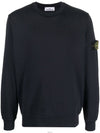 Wappen Patch Crew Neck Sweatshirt Navy - STONE ISLAND - BALAAN 2