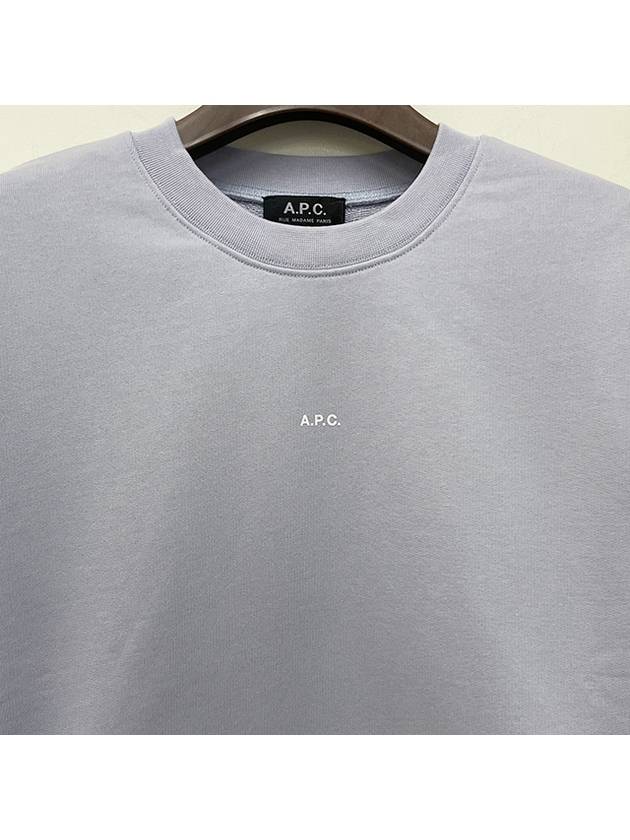 Annie Logo Crew Neck Sweatshirt Light Blue - A.P.C. - BALAAN 4