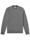 9C00015 M1213 986 Arm Logo Cashmere Knit Charcoal Men’s Knit TLS - MONCLER - BALAAN 1