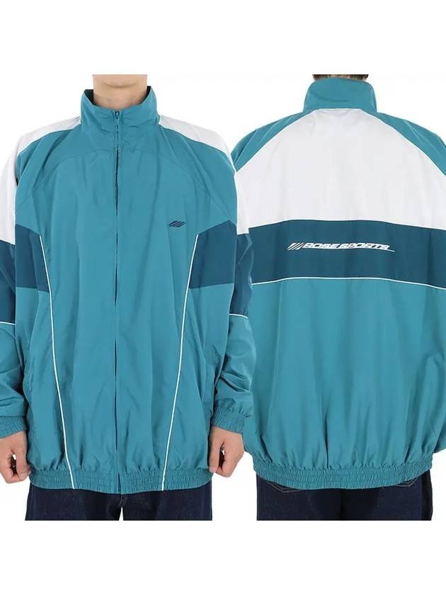 Oversized Panel Track Jacket Teal Blue - MARTINE ROSE - BALAAN 3