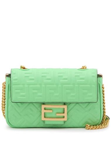 Baguette Medium Nappa Leather Chain Shoulder Bag Green - FENDI - BALAAN 1